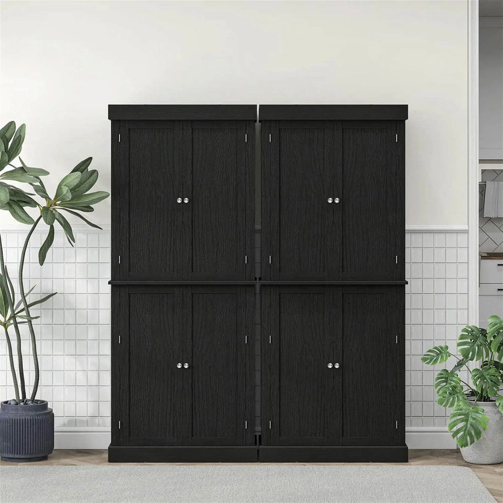 Demi Bonn 72" Large Kitchen Cabinet, Pantry Storage with Doors & Shelves, Freestanding Food Pantry Cabinet, Space-Saving Storage Solution, White