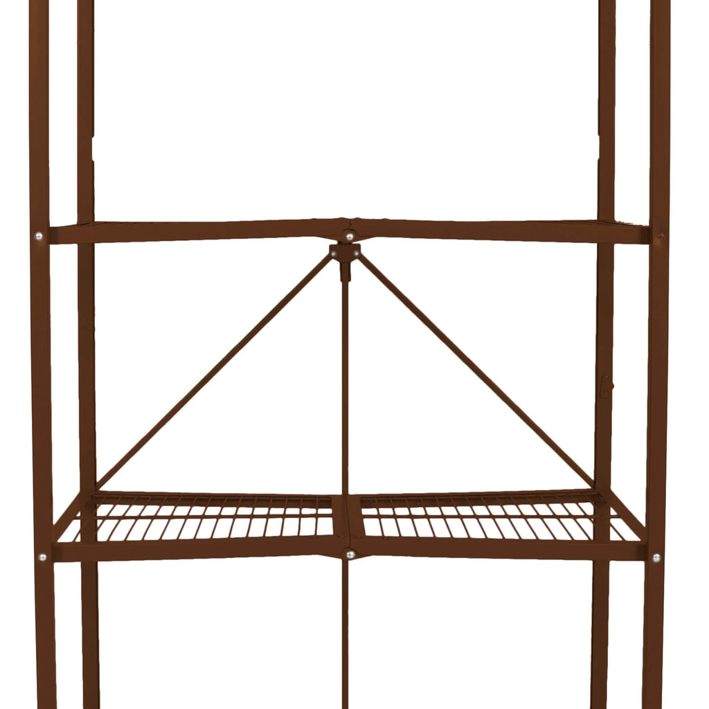 Origami 2-Pack R5 Series Heavy-Duty 4-Tier Foldable Steel Shelf, Pewter