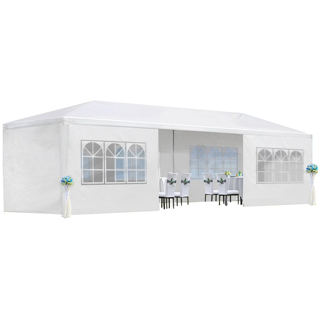 10'x20' Canopy Tent Wedding Party Outdoor Gazebo with 6 Removable Sidewalls for Weddings and Events