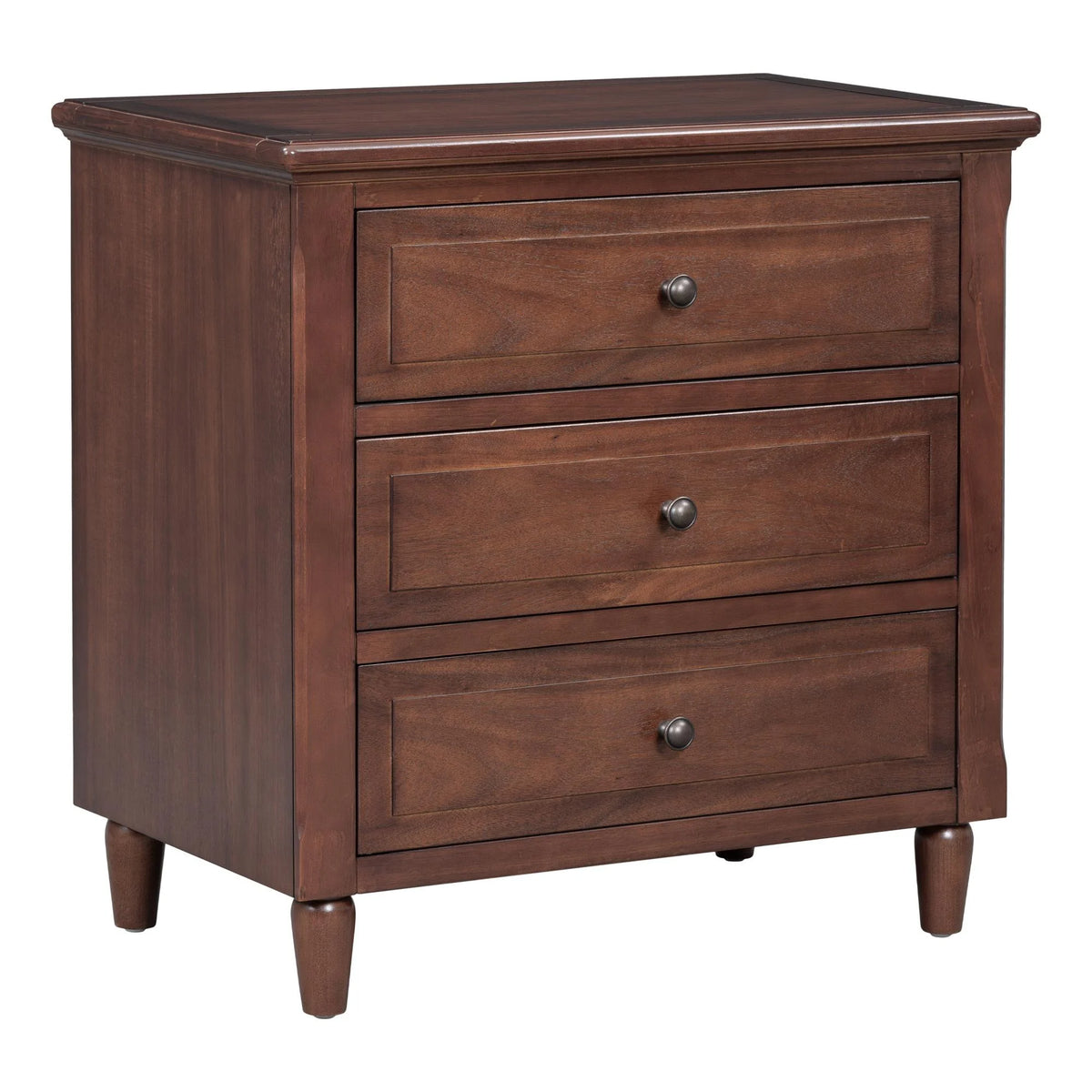 White Nightstand for Bedroom, Atumon Nightstand with 3 Drawers, Wood Bedside Table, Modern Nightstand Furniture for Bedroom, 28"L x 16.9"W x 28"H