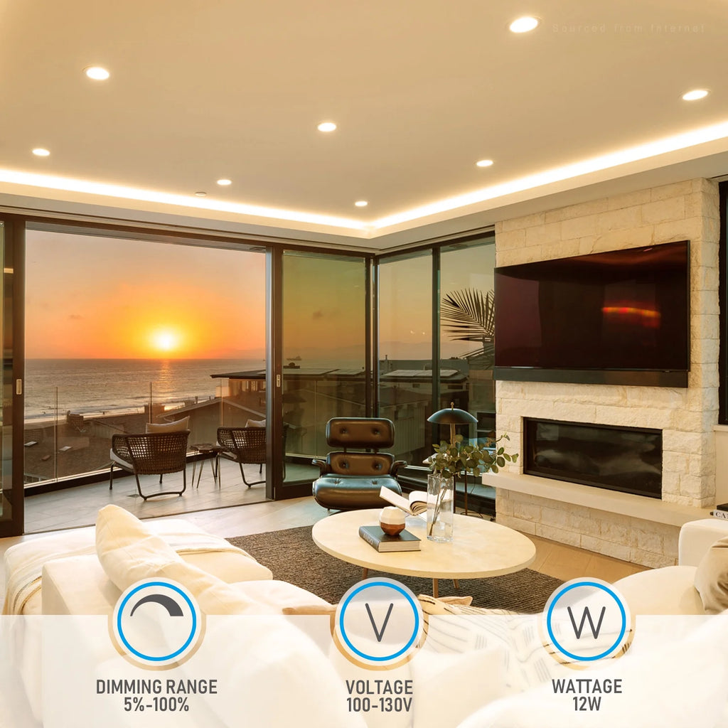 16 Pack 4" 5CCT Dimmable LED Recessed Light with J-Box, 2700K/3000K/3500K/4000K/5000K Selectable, 10W LED Downlight, Aluminum