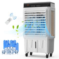 VEVOR Evaporative Air Cooler, 2100 CFM, 135�� Oscillating Swamp Cooler with Adjustable 3 Speeds and 12 H Timer, 7 Gal Portable Air Cooler for 750 Sq.ft, Indoor/Outdoor Use