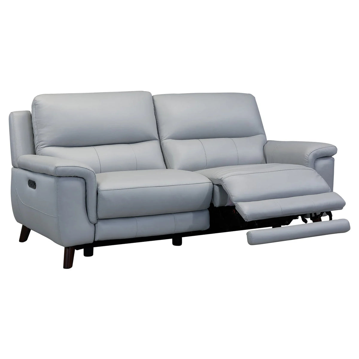 Lizette Top Grain Leather Dove Grey Power Recliner Sofa with USB