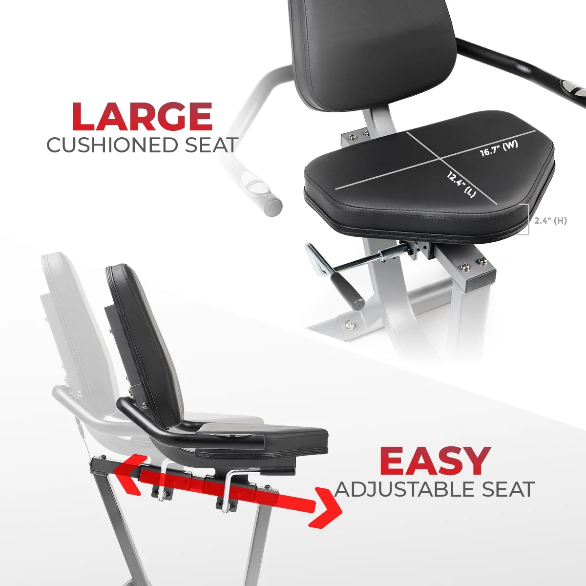 Sunny Health & Fitness Performance Interactive Series Recumbent Elliptical Trainer