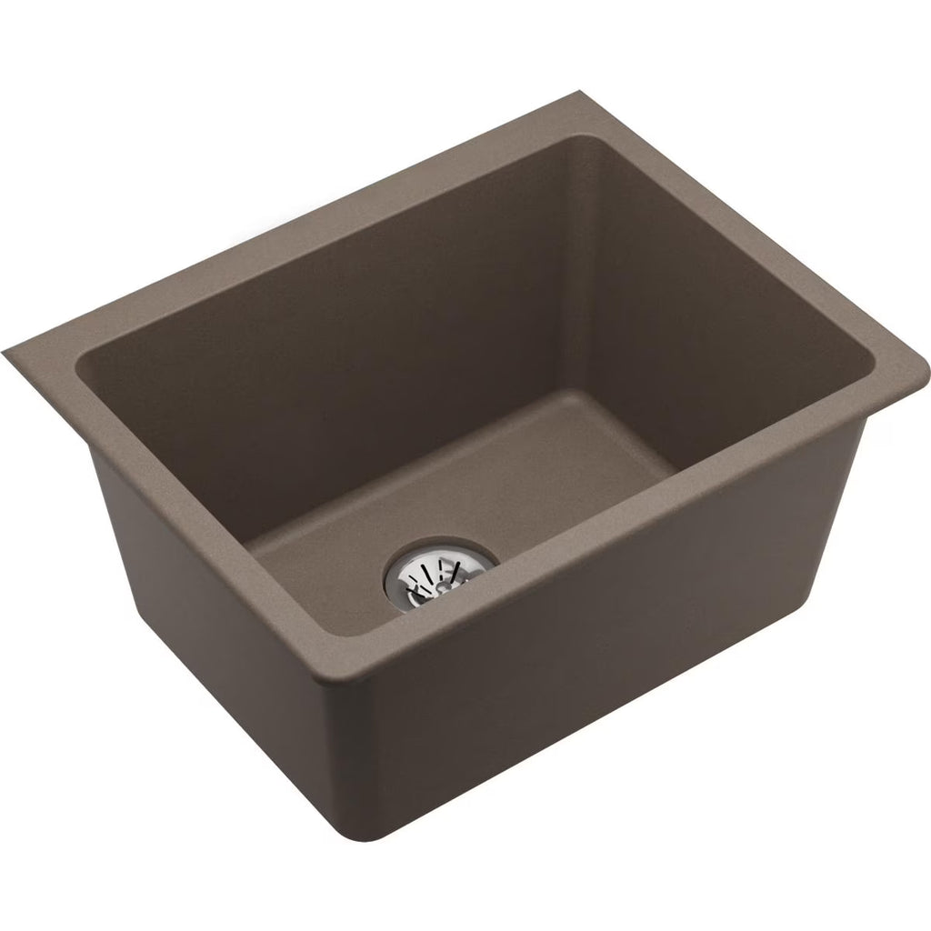 Elkay Quartz Classic 25" x 18-1/2" x 11-13/16", Undermount Laundry Sink with Perfect Drain, White