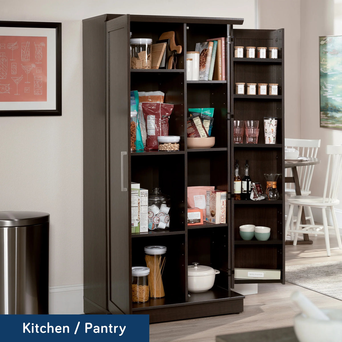 Sauder Homeplus Storage Cabinet, Sienna Oak Finish