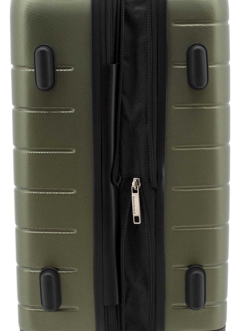 Wrangler 3 Piece Luggage Set with Cup Holder and USB Port, Olive Green