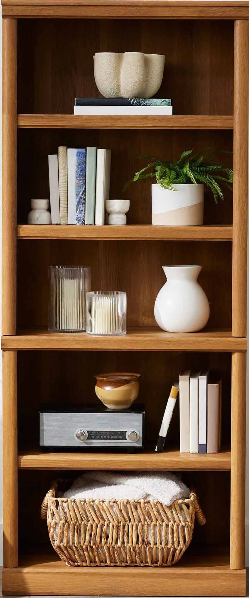 Better Homes & Gardens 71" Ashwood Road 5 Shelf Bookcase, Black Finish