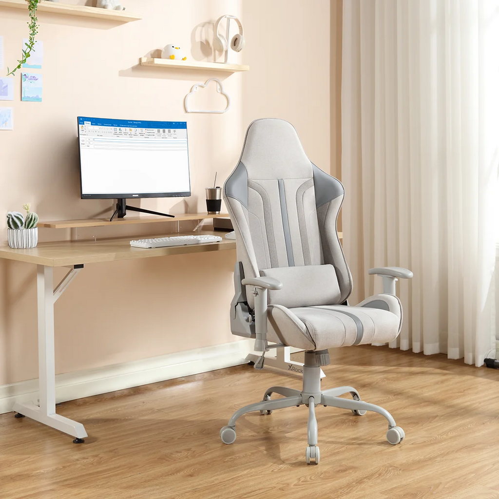 X Rocker Mysa PC Gaming Chair with Lumbar Support, Pink