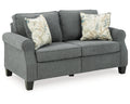 Signature Design by Ashley Contemporary Alessio Loveseat Chenille Charcoal