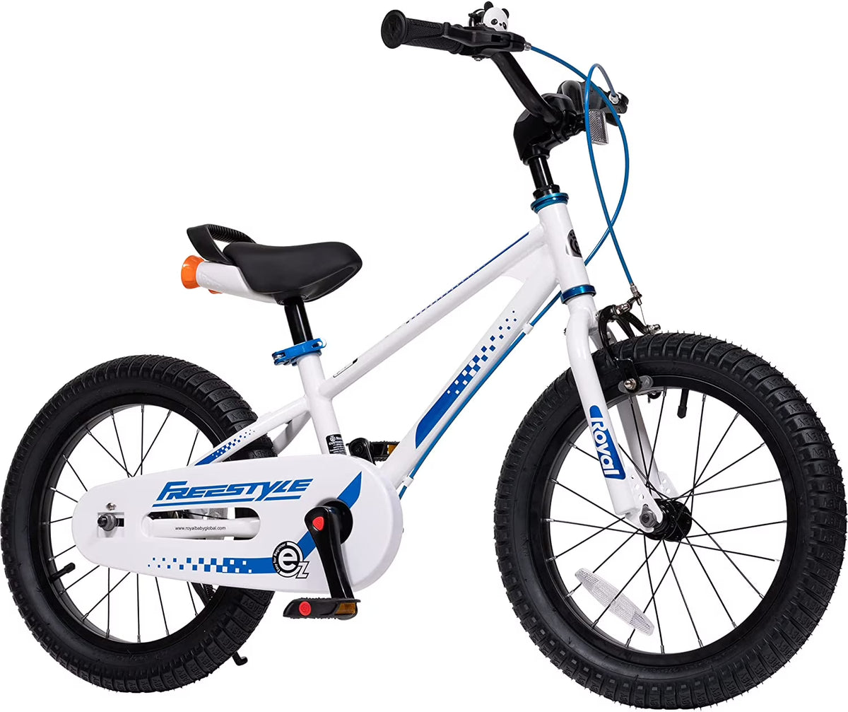 RoyalBaby EZ Kids Bike 16 inch Adjustable Seat Balance & Pedal Bicycle Blue
