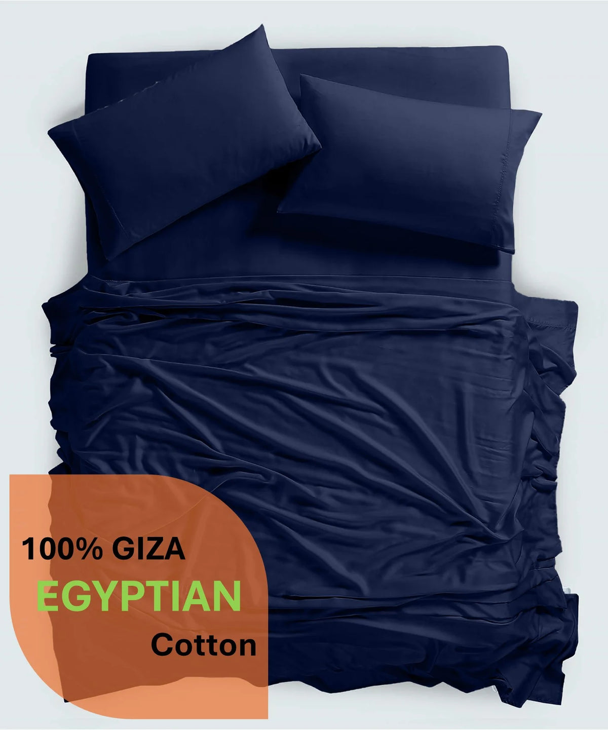 600 Thread Count, 100% Giza Egyptian Cotton Bedding Set, 4-PC Sheets Set, 15 Inch Deep Pocket of Fitted Sheet, Soft Sateen Weave Breathable - Black, Twin
