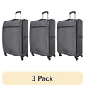 (3 pack) Protege Gravity Free 30" Softside Upright Luggage, Gray