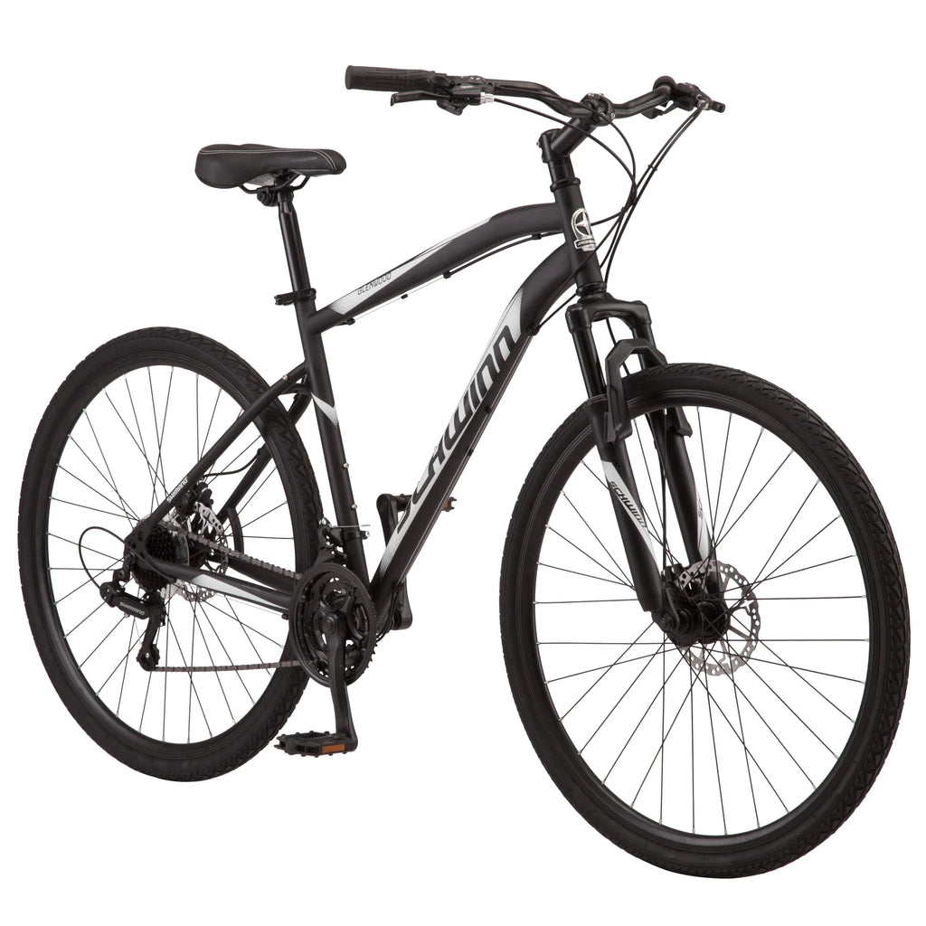 Schwinn 700c Glenwood Hybrid Bike, Adults +14 Years, Black, 21 Speeds