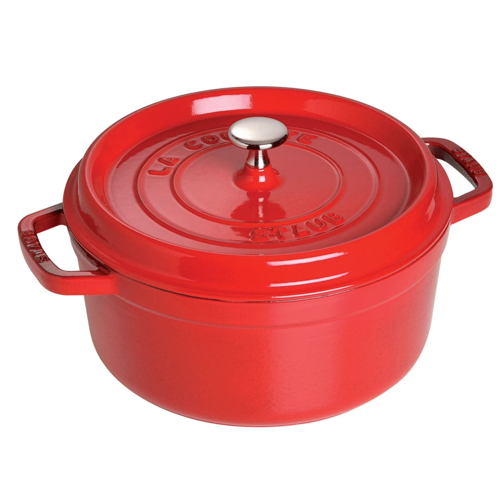 Staub Cast Iron 5.5-qt Round Cocotte - Cherry