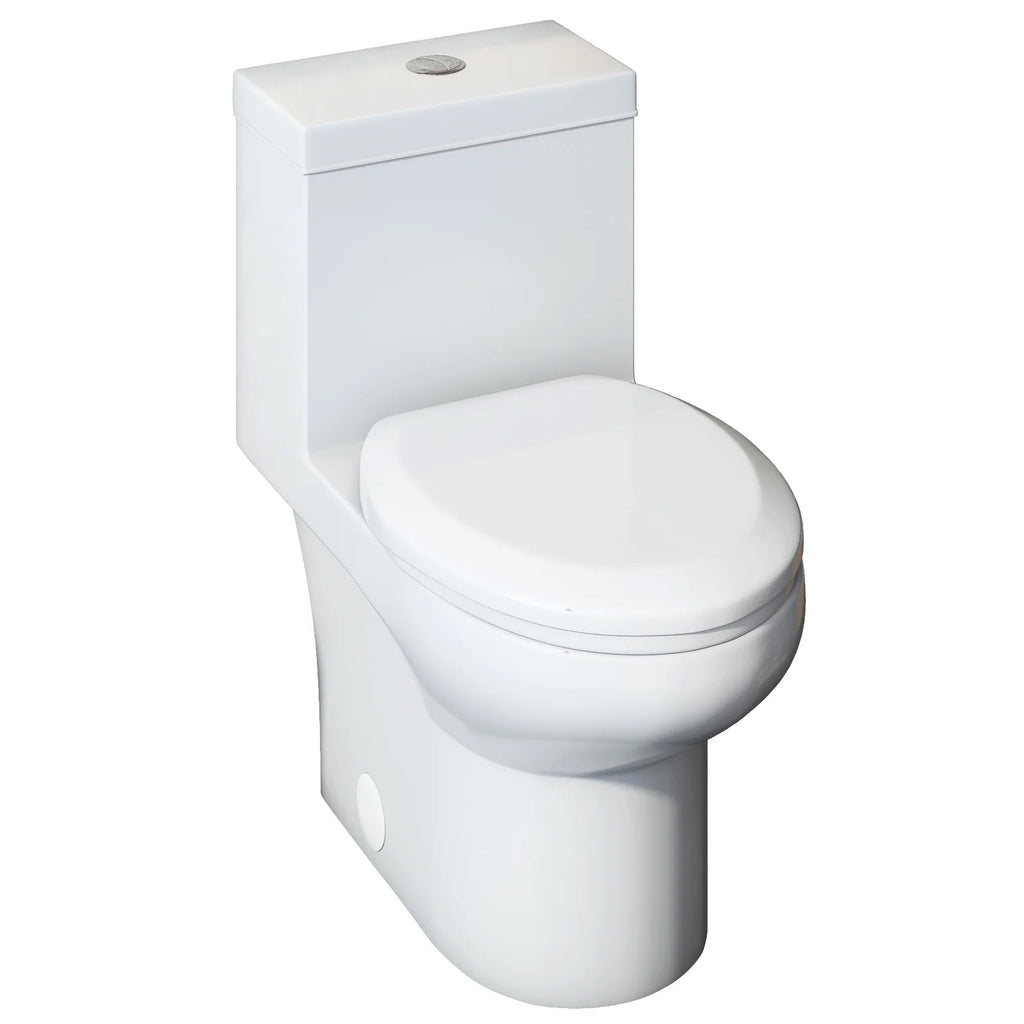 Puremind One-Piece Elongated Ceramic Toilet,4/6 Dual Flush 1.28 Gpf, White (27.6''Dx15''Wx29.5''H)
