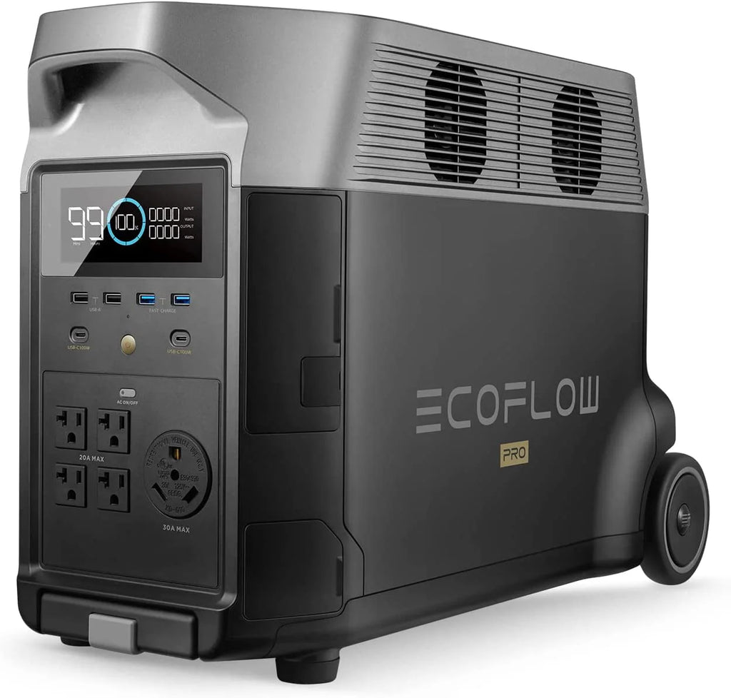 EcoFlow DELTA Pro Portable Power Station 3600Wh Capacity,Solar Generator,3600W AC Output for Outdoor Camping,Home Backup,Emergency,RV,off-Grid