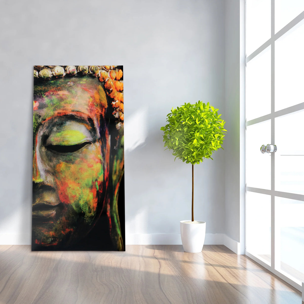 Empire Art Direct Blue Splash Frameless Free Floating Tempered Glass Panel Graphic Wall Art, 72" x 36", Ready to Hang