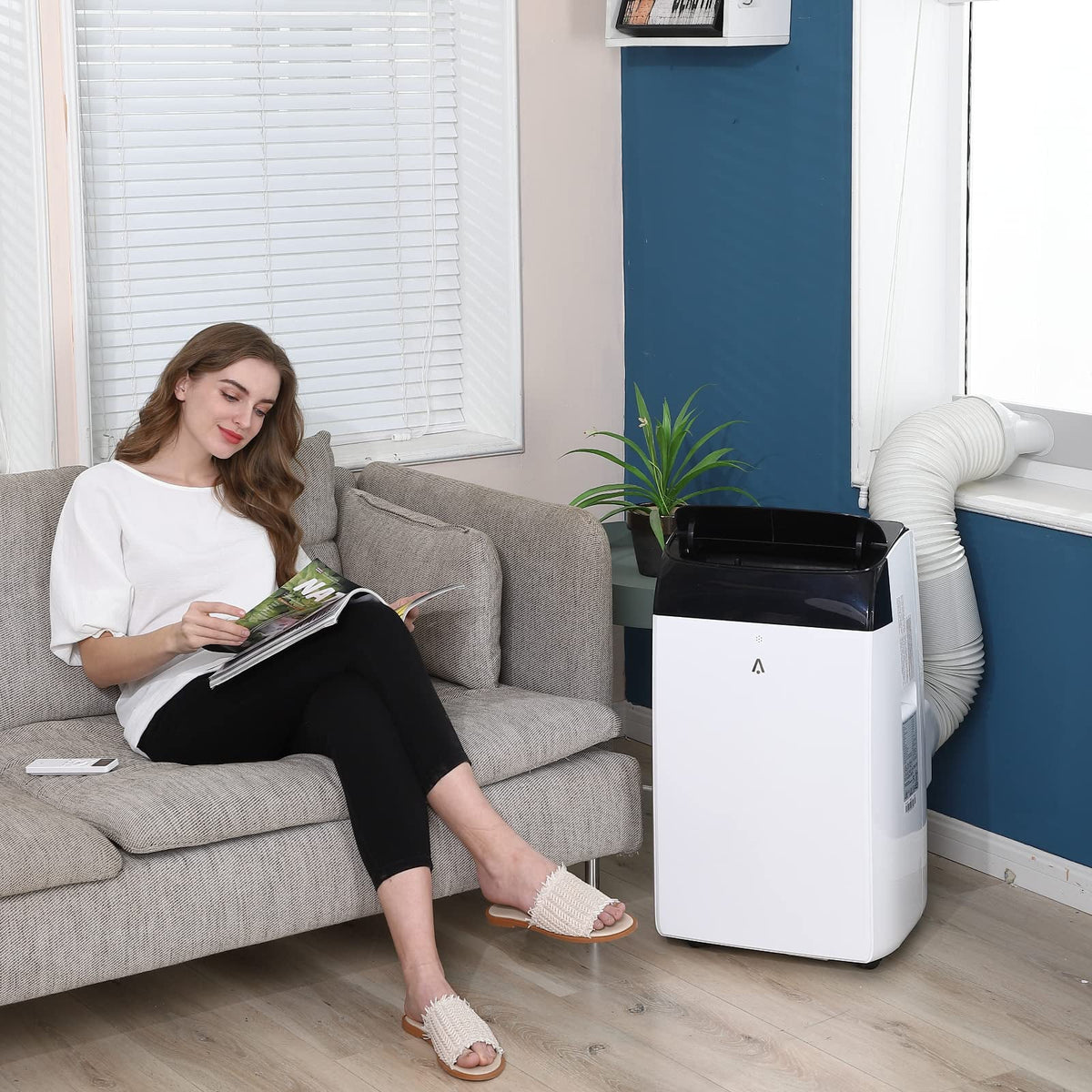 EastVita 10000 BTU Air Conditioner Portable for Room, 3-in-1 AC Unit, Dehumidifier and Fan, Air Conditioners with Remote Control & Window Kit, Sleep Mode, LED Display, Cooling Room up to 450 Sq.ft