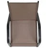 BizChair 5 Pack Black Outdoor Stack Chair with Flex Comfort Material and Metal Frame