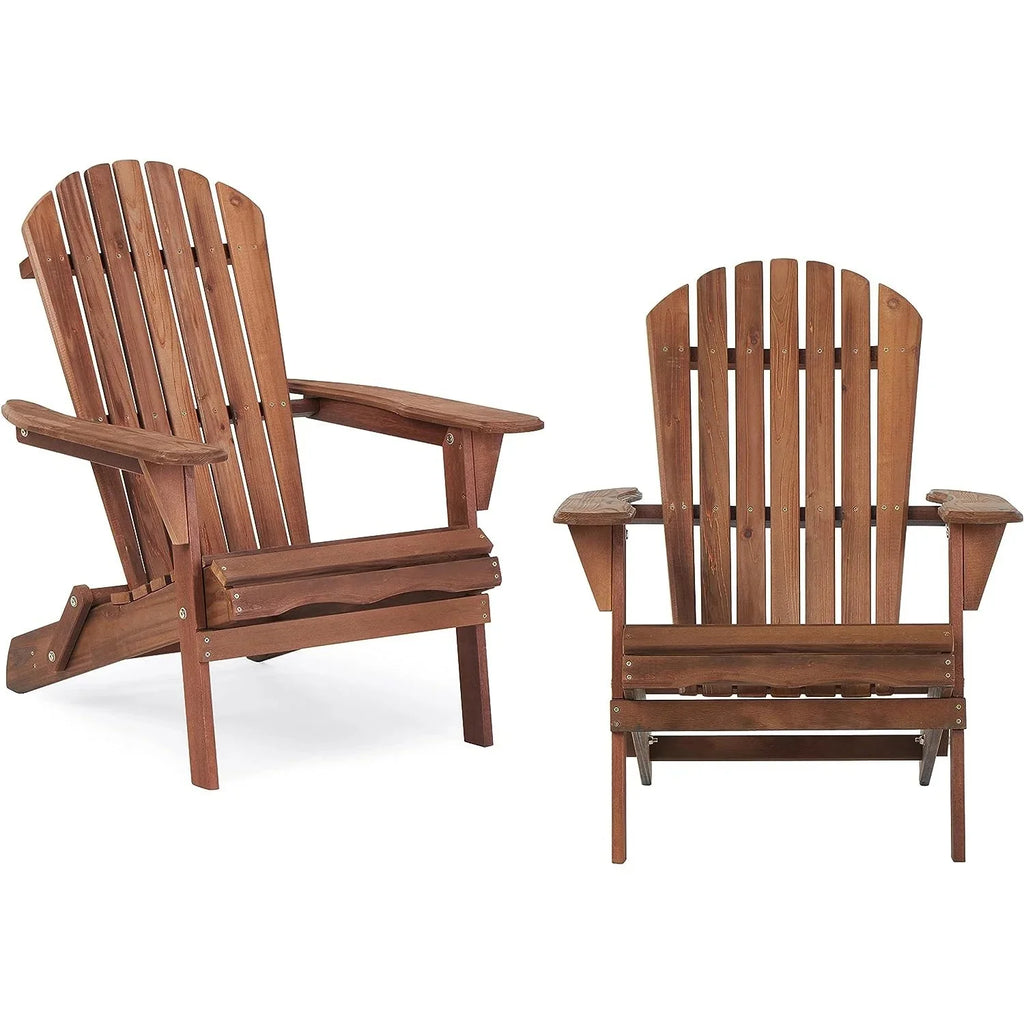 uhomepro Outdoor Adirondack Chairs Set of 2, Folding Fire Pit Chair, Weather Resistant Patio Lawn Chair for Outside Deck Garden Backyard Balcony, Gray