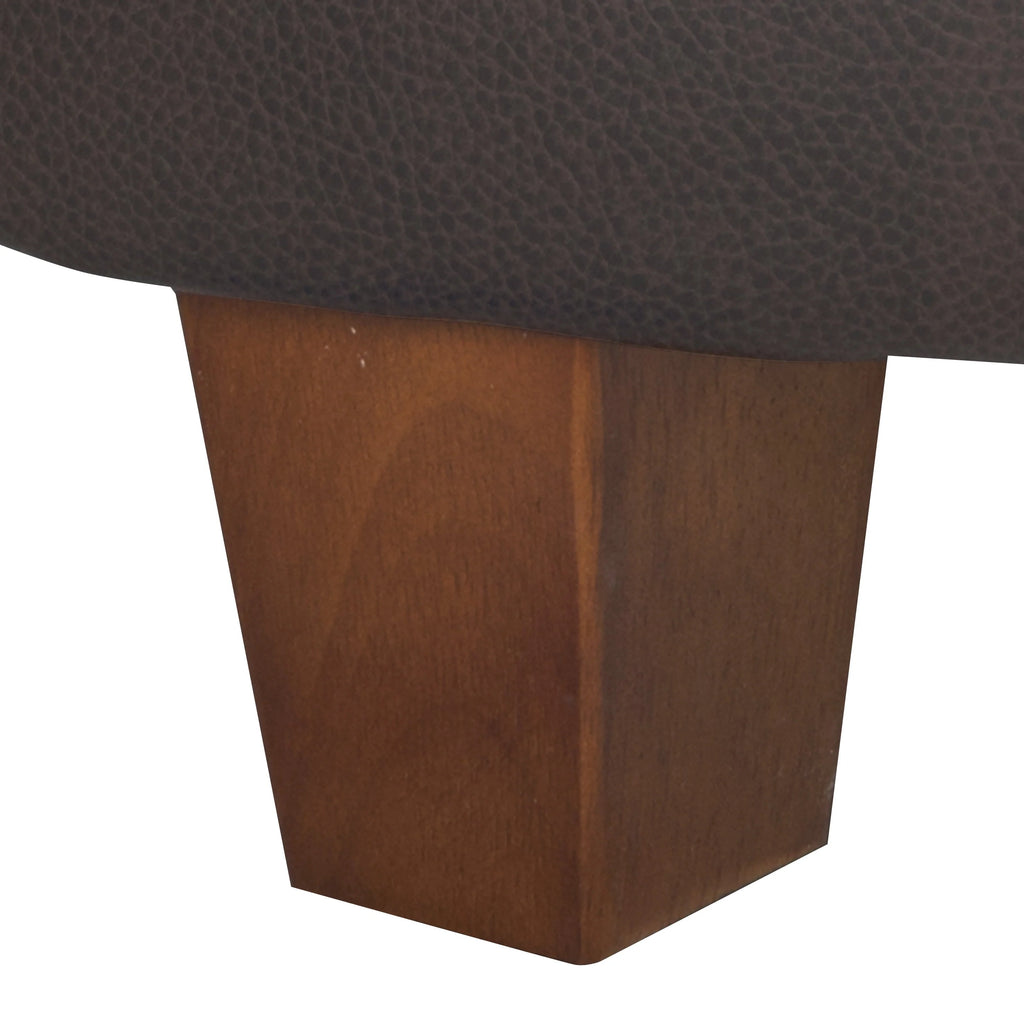 HomePop Large Leatherette Storage Ottoman, Multiple Colors