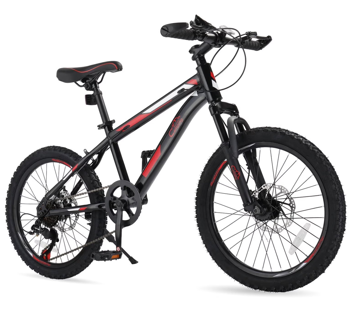 Ktaxon 20" Mountain Bike, 7 Speed Bike with Disc Brakes, Black