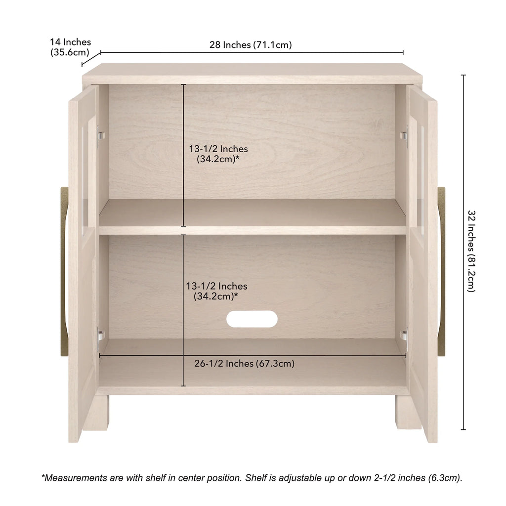 Evelyn&Zoe Holbrook Rectangular Accent Cabinet, Alder White