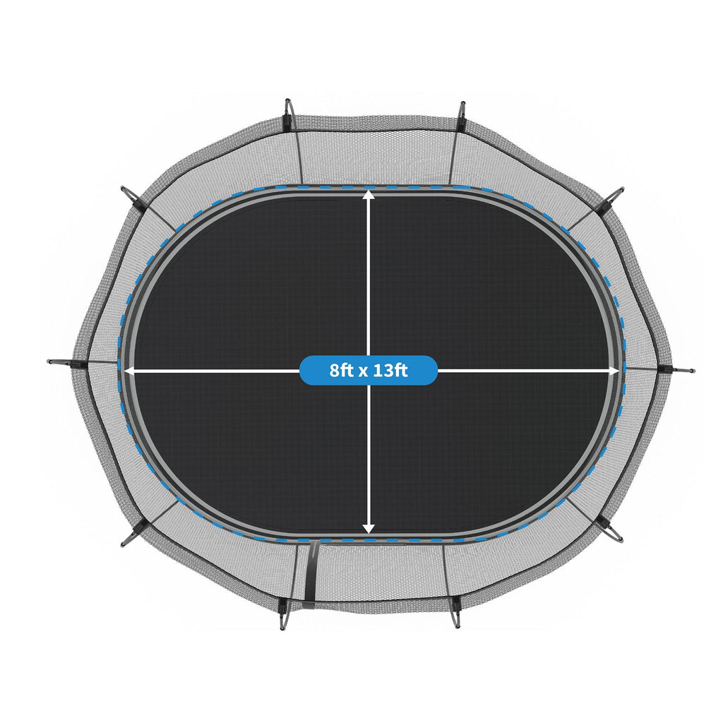 Springfree 8 x 13 ft Large Oval Trampoline w/ Safety Net & SoftEdge Mat