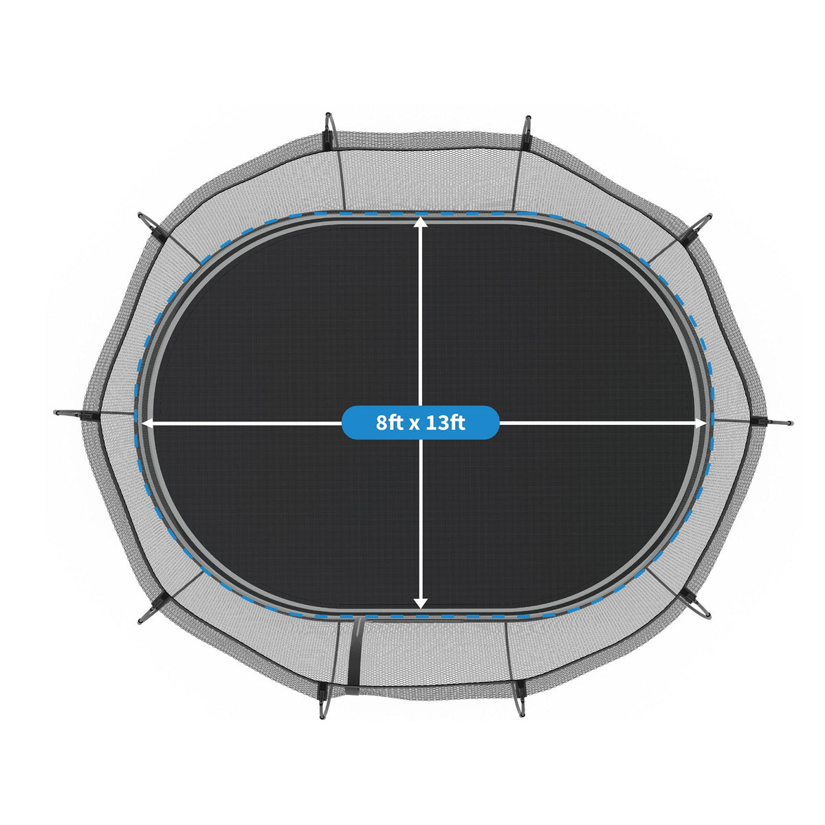 Springfree 8 x 13 ft Large Oval Trampoline w/ Safety Net & SoftEdge Mat
