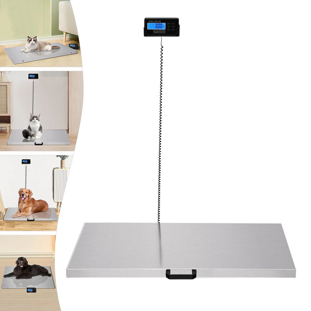 Digital Scale Floor Livestock Vet 440Lbs Stainless Steel Platform Shipping Scale