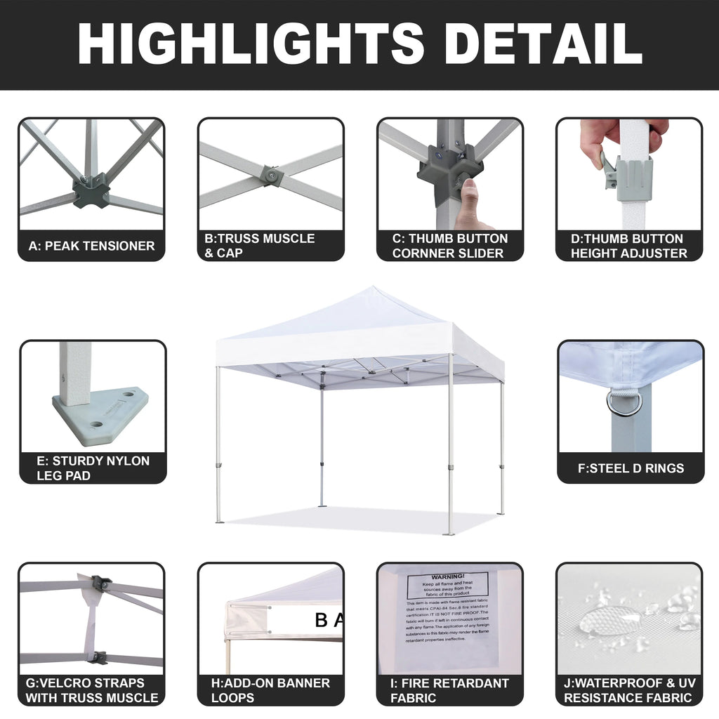 Eurmax 5x5 Pop up Canopy Outdoor Heavy Duty Tent,Ruby