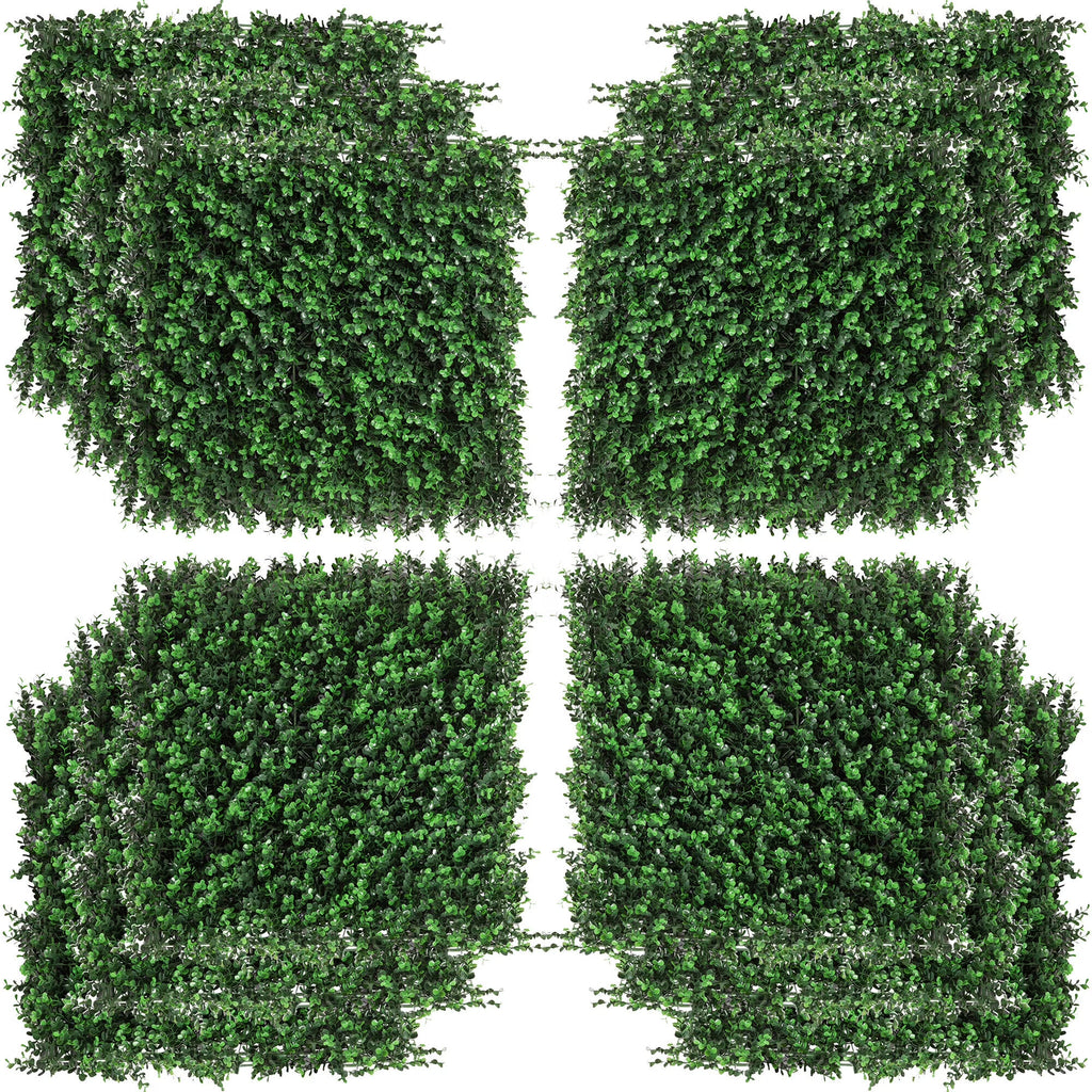 DUOSONG Outsunny Grass Wall Panels, 20" X 20" Artificial Grass Wall Decor,Greenery Backdrop Panels Wall For Outdoor, Indoor, Garden, Fence, Backyard, Fresh Green Green POLYETHYLENE Garden & Outdoor