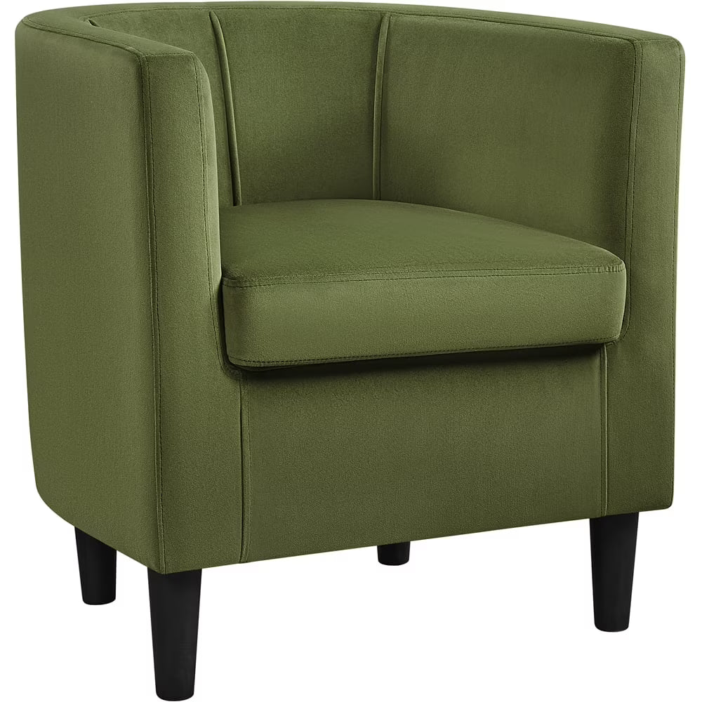 Yaheetech Upholstered Barrel-shaped Accent Chair for Living Room, Beige