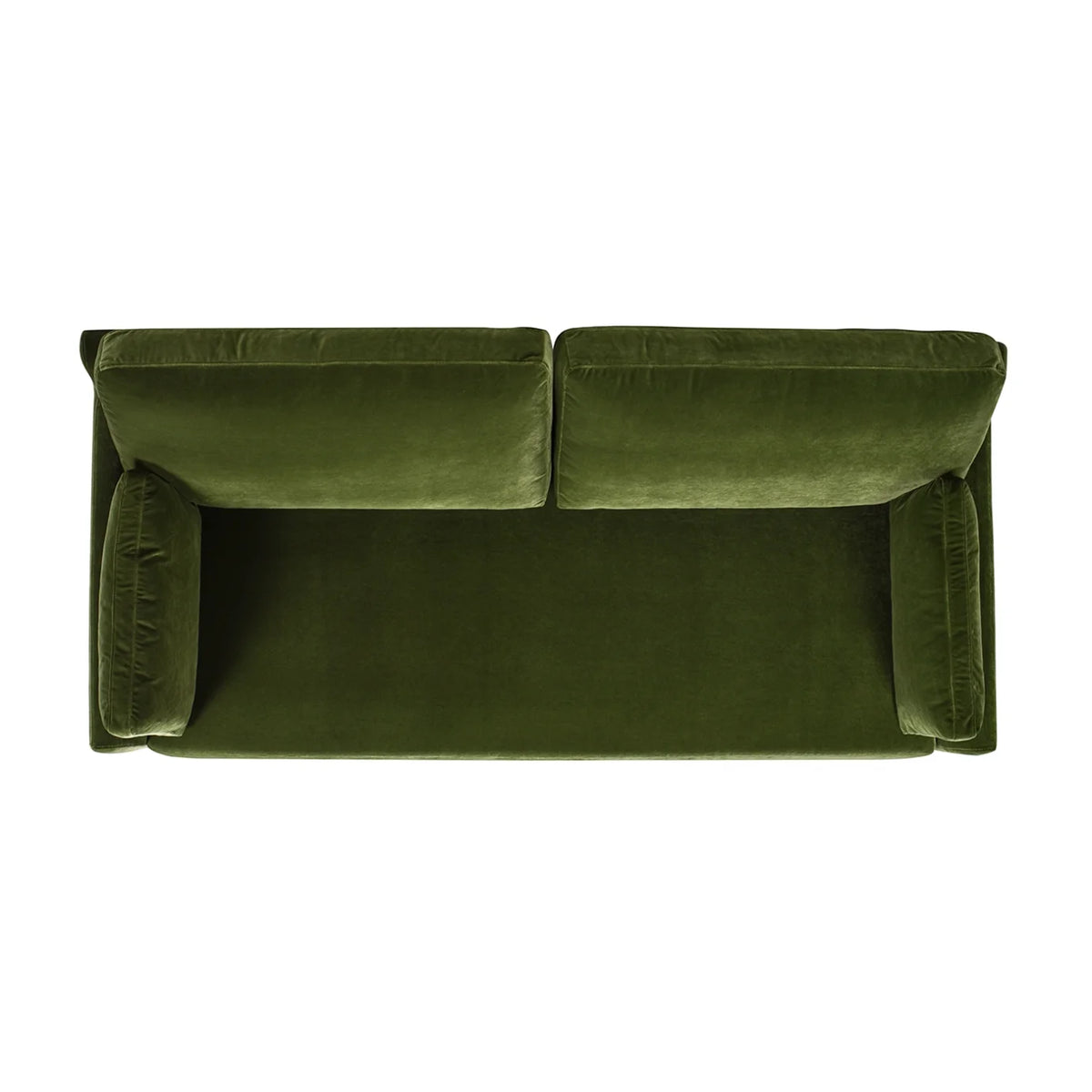 Velvet Sofa Couch, Mid Century Modern 75.5 inch 3-Seater Sofa with Back Cushions and 2 Bolster Pillows, for Small Space,Bedroom, Apartment, Olive Green