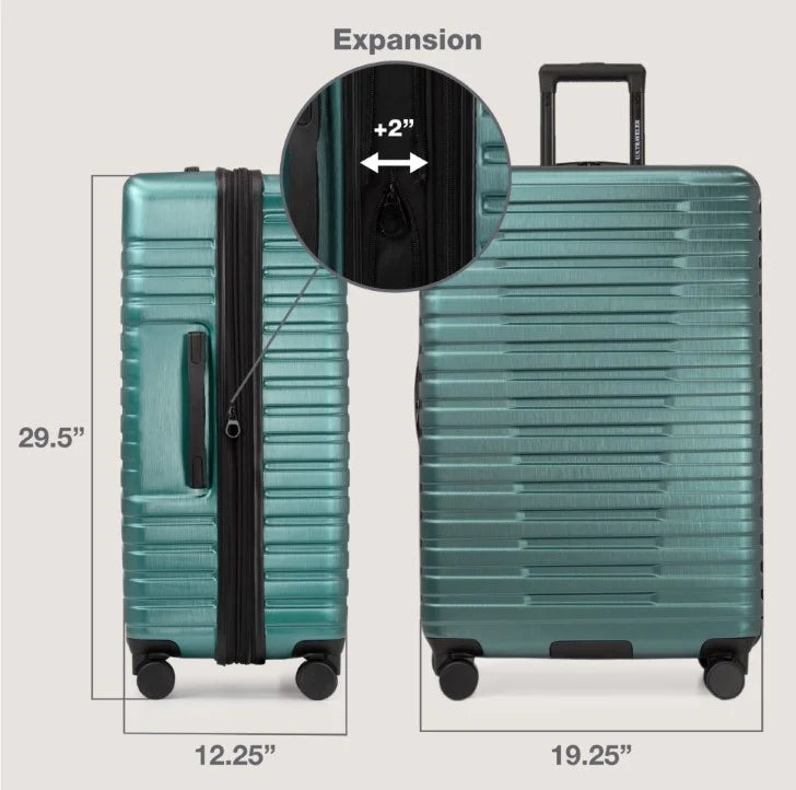 U.S. Traveler Boren Hardside Rugged Spinner Luggage, Lavender, 30" Checked Large