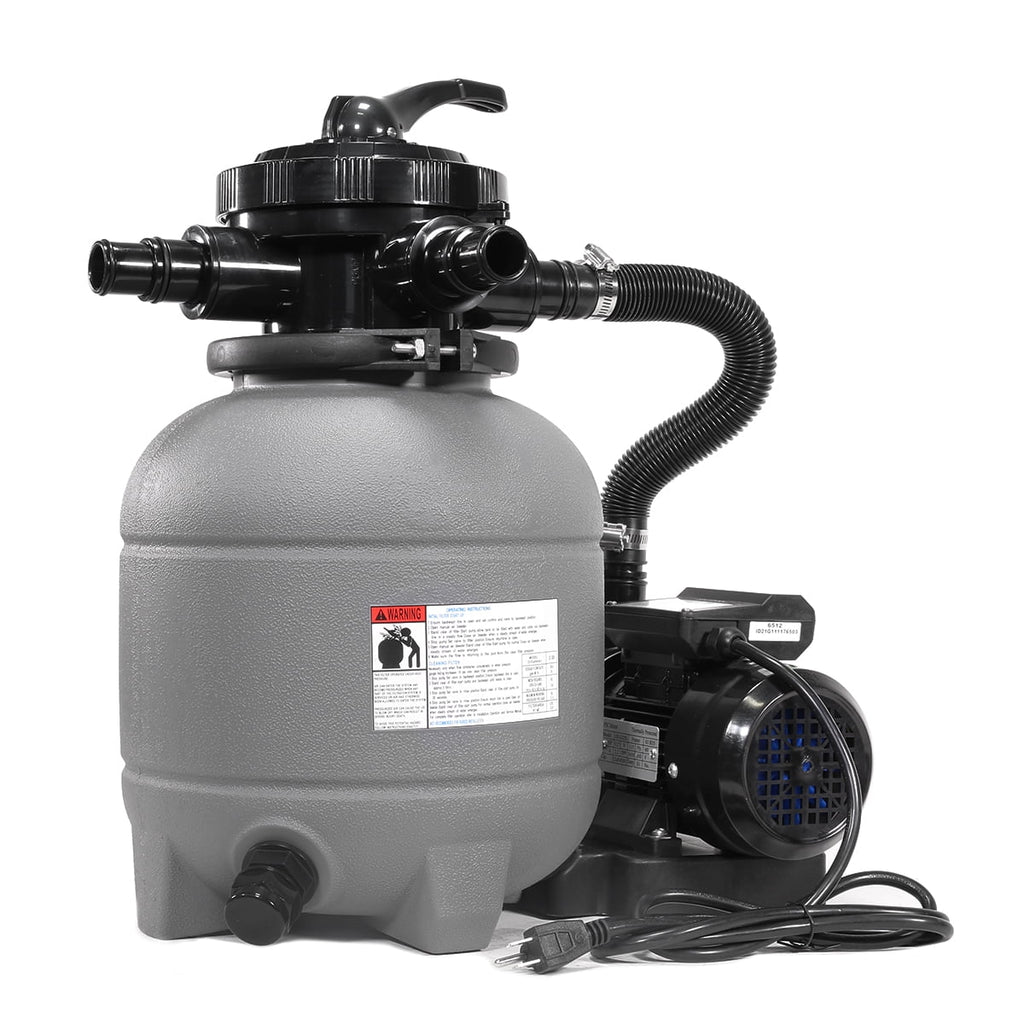 XtremepowerUS Sand Filter Pump for Above Ground Pool, 2400 GPH Pool Filter Pump, 7-Way Valve