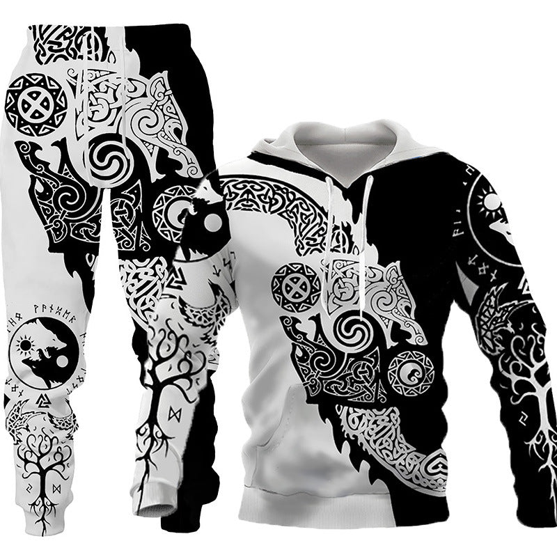 Men's 3D wolf print hooded tracksuit - Gents Desire - view 5