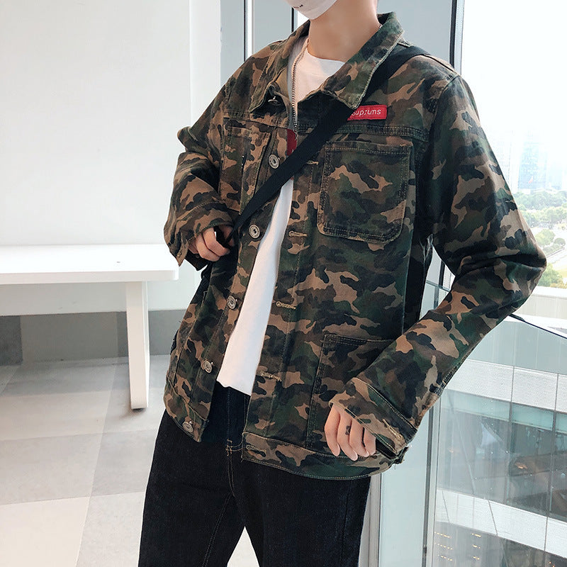 Men's camouflage denim jacket - Gents Desire - view 2