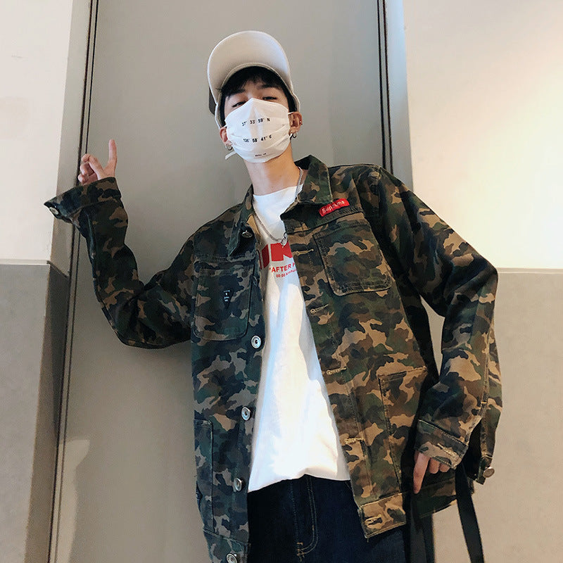 Men's camouflage denim jacket - Gents Desire - view 3