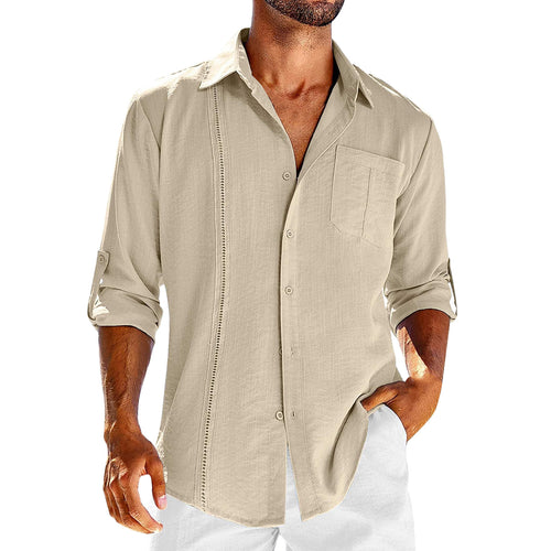 Men's casual long sleeve pocket shirt - Gents Desire - view 2