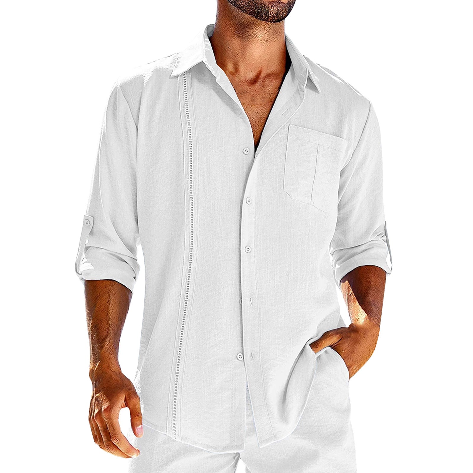 Men's casual long sleeve pocket shirt - Gents Desire - view 4