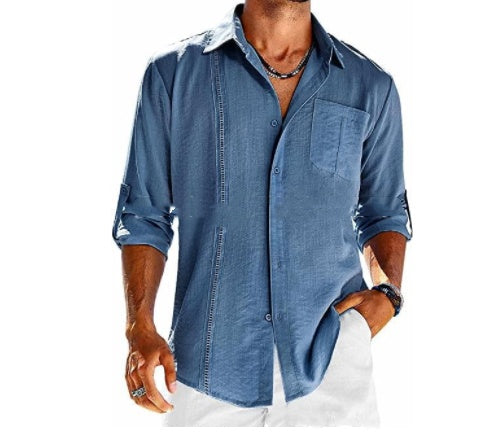 Men's casual long sleeve pocket shirt - Gents Desire - view 6