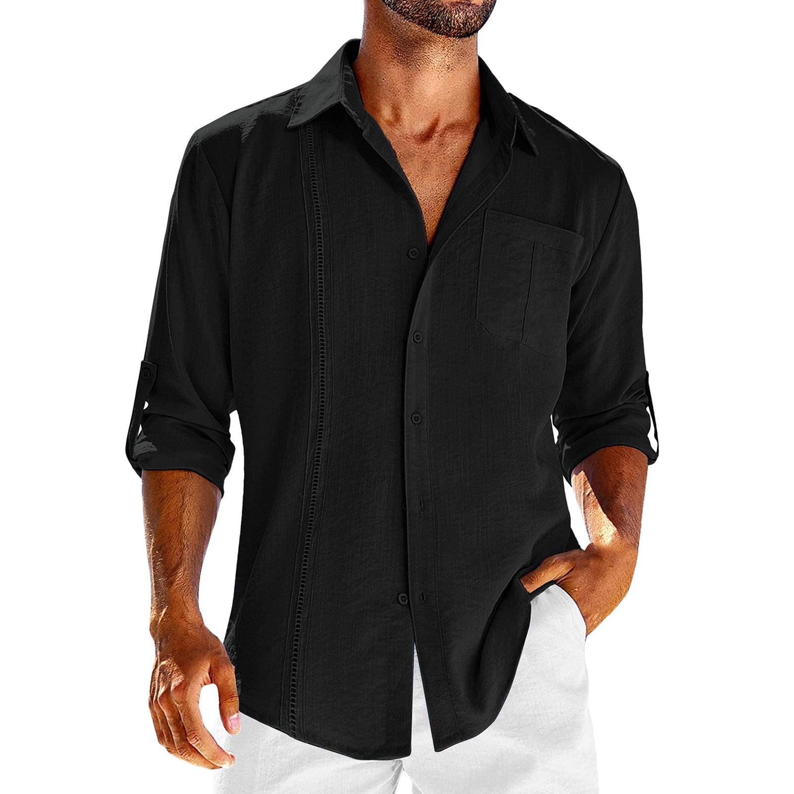 Men's casual long sleeve pocket shirt - Gents Desire - view 7