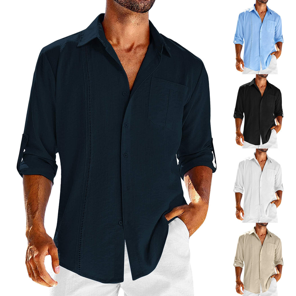 Men's casual long sleeve pocket shirt - Gents Desire - main view