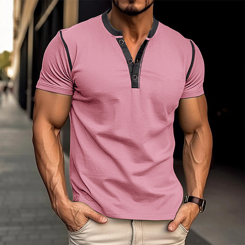 Men's short sleeve V-neck polo shirt - Gents Desire - view 18