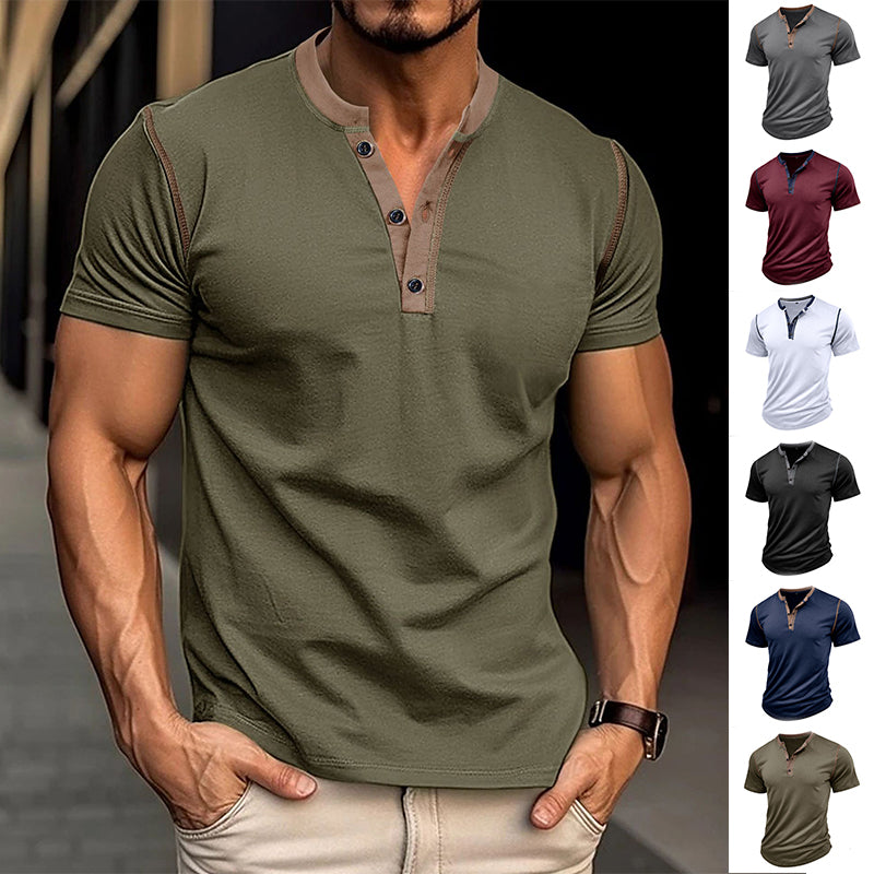 Men's short sleeve V-neck polo shirt - Gents Desire - main view