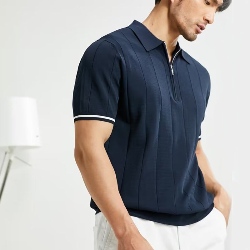 Men's zip lapel polo shirt - Gents Desire - view 3
