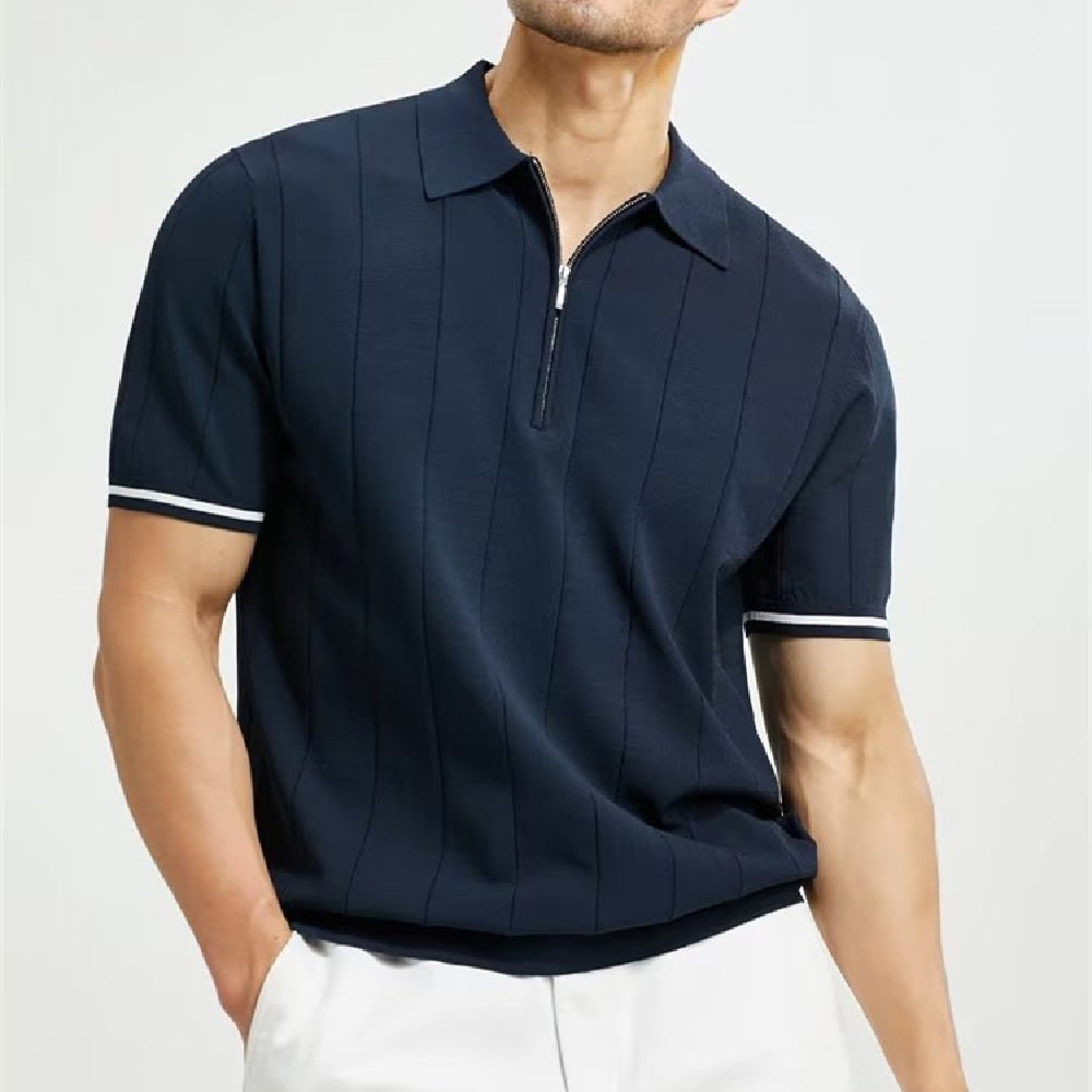 Men's zip lapel polo shirt - Gents Desire - main view