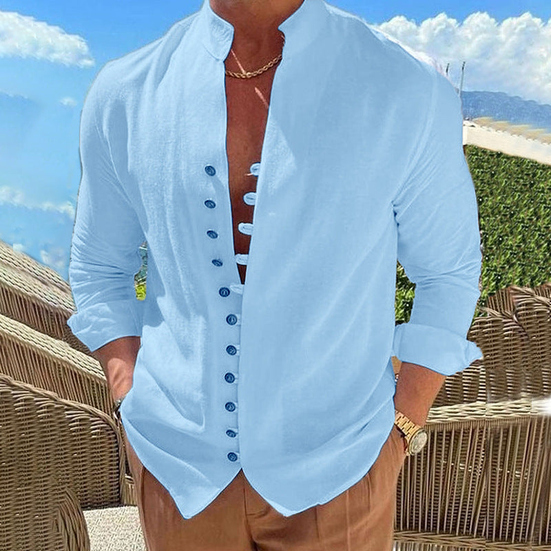 Men's retro button-up long sleeve shirt - Gents Desire - view 7